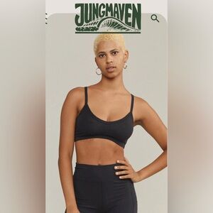 Jungmaven Bralette, Washed Black, XS